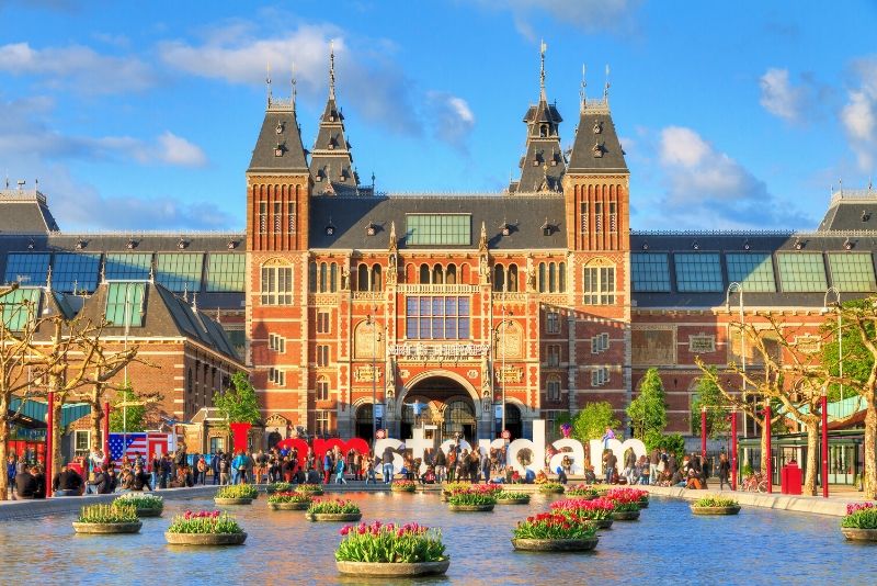 Café terrace on Museumplein in Amsterdam