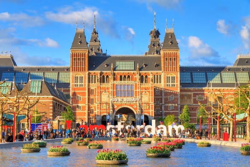 Café terrace on Museumplein in Amsterdam